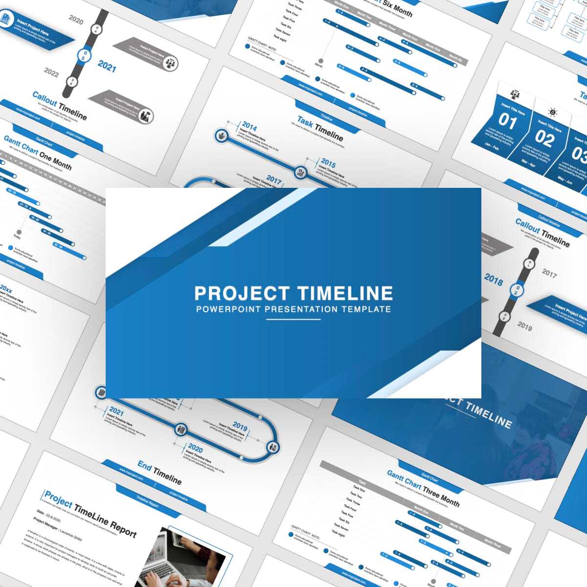 【项目时间表报告介绍】人力资源ppt模板keynote信息图表甘特图