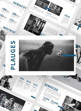 【蓝色商务】公司介绍ppt模板keynote高端商业计划书述职报告汇报