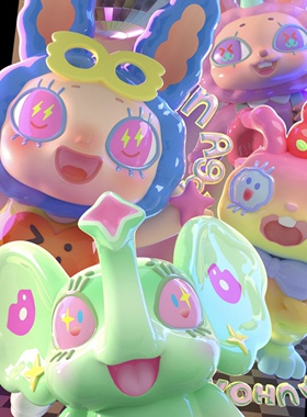 AGAN阿感哗电音派对盲盒寻找独角兽手办网红潮玩复古摆件