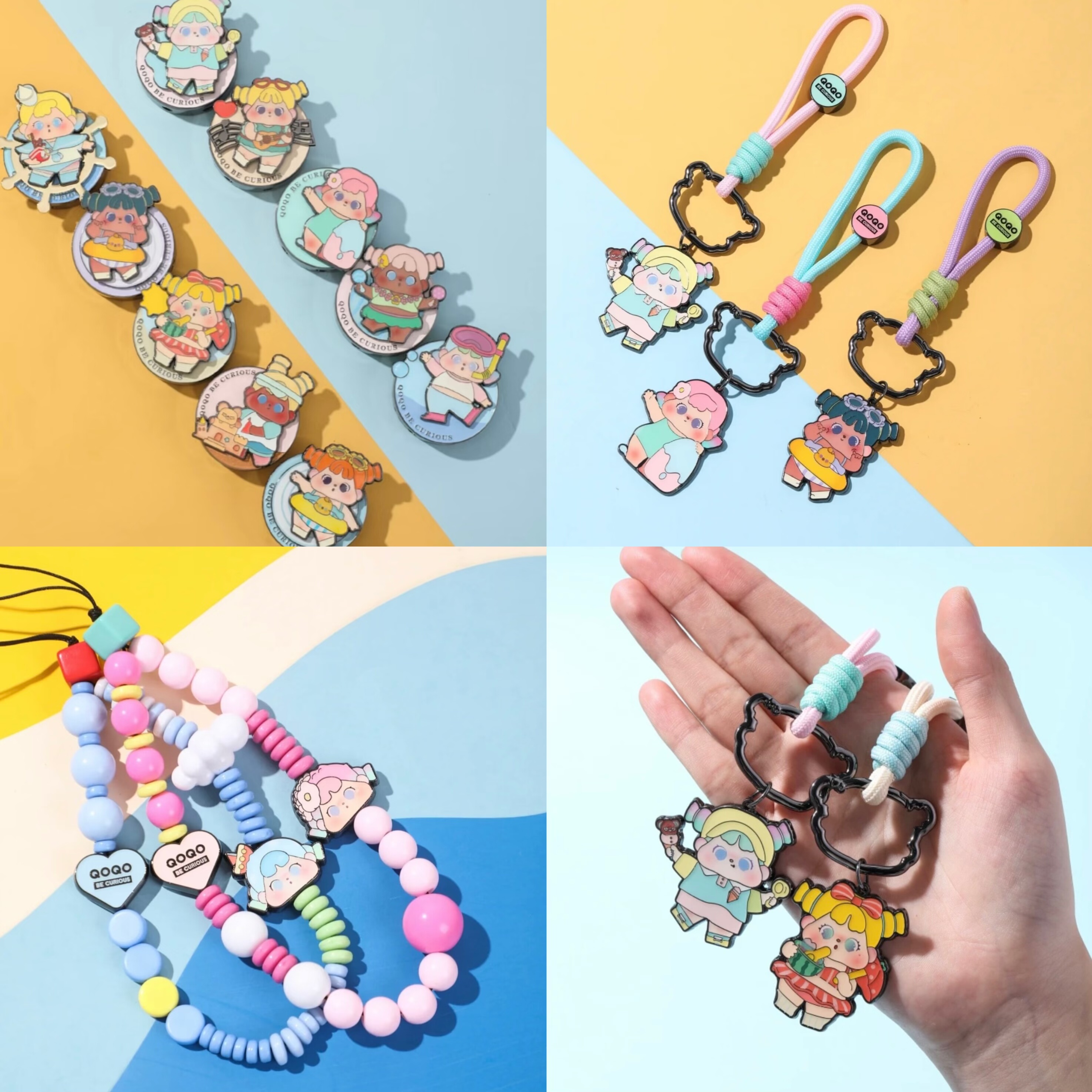 QOQO陪你去看海系列香薰挂件珠串巧克力的季节笔记本徽章潮玩周边