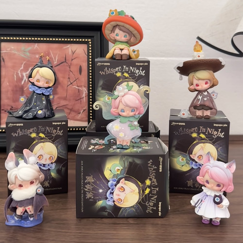 现货letsvan新品隐夜集系列盲盒潮玩手办可爱公仔摆件女生日礼物