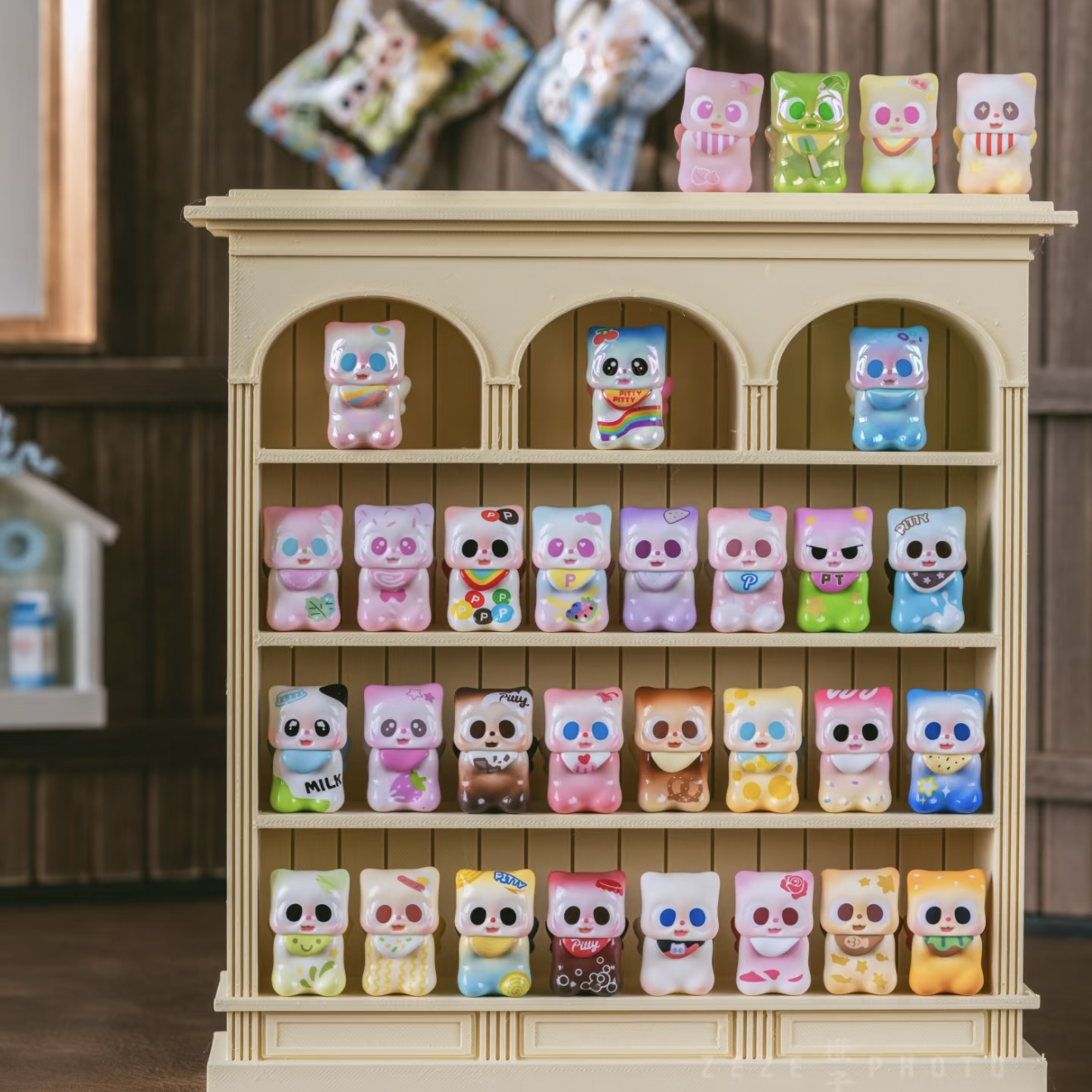 现货pitty喵喵小卖铺萌粒盲盒潮玩手办可爱公仔摆件女生日礼物