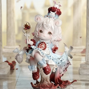 Mimia少女手札夜莺与玫瑰紫晶粉墨童话公主QDF展会潮玩大娃吊卡