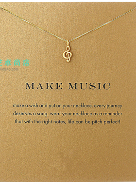 S531新款音符锁骨链 合金项链 纳米保色音符饰品 颈链 音乐礼品