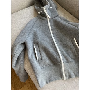 安全感给满1130g羊羔毛加厚连帽外套女宽松显瘦百搭保暖上衣