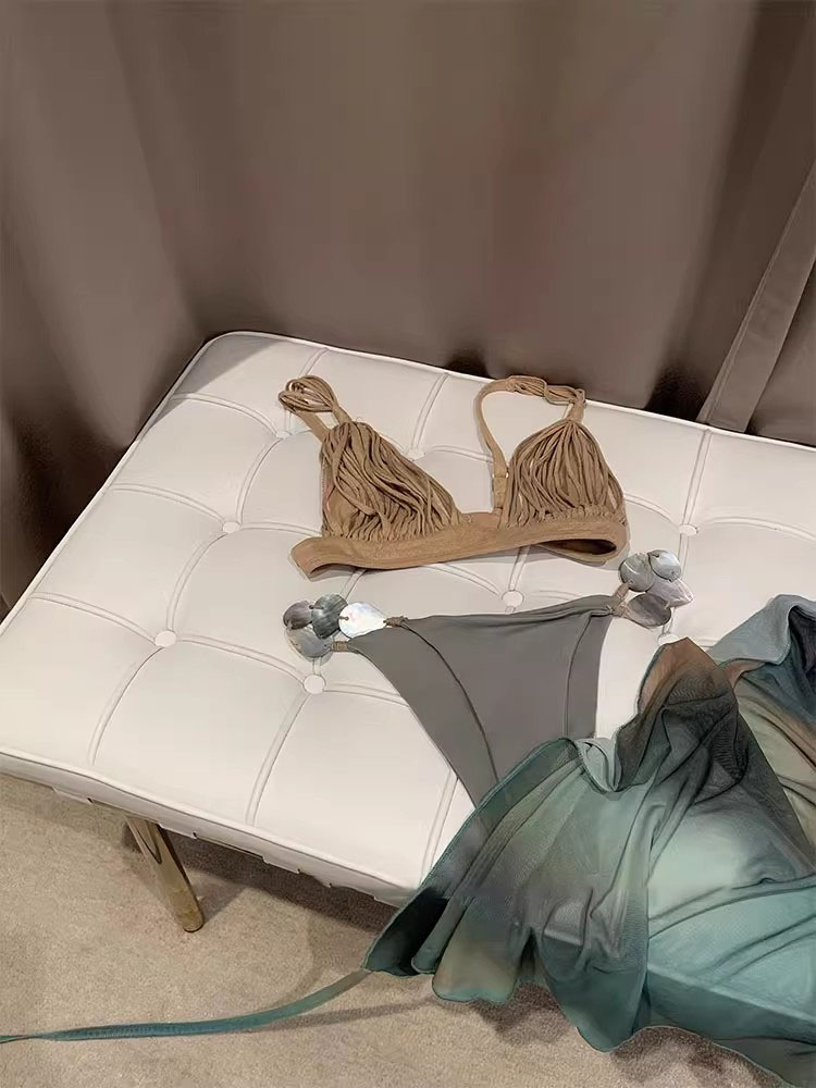 贝壳链分体式比基尼套装纯欲性感