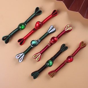 盘扣子旗袍珠扣玉石高档燕尾扣唐装一字中国风复古手工中式纽扣女