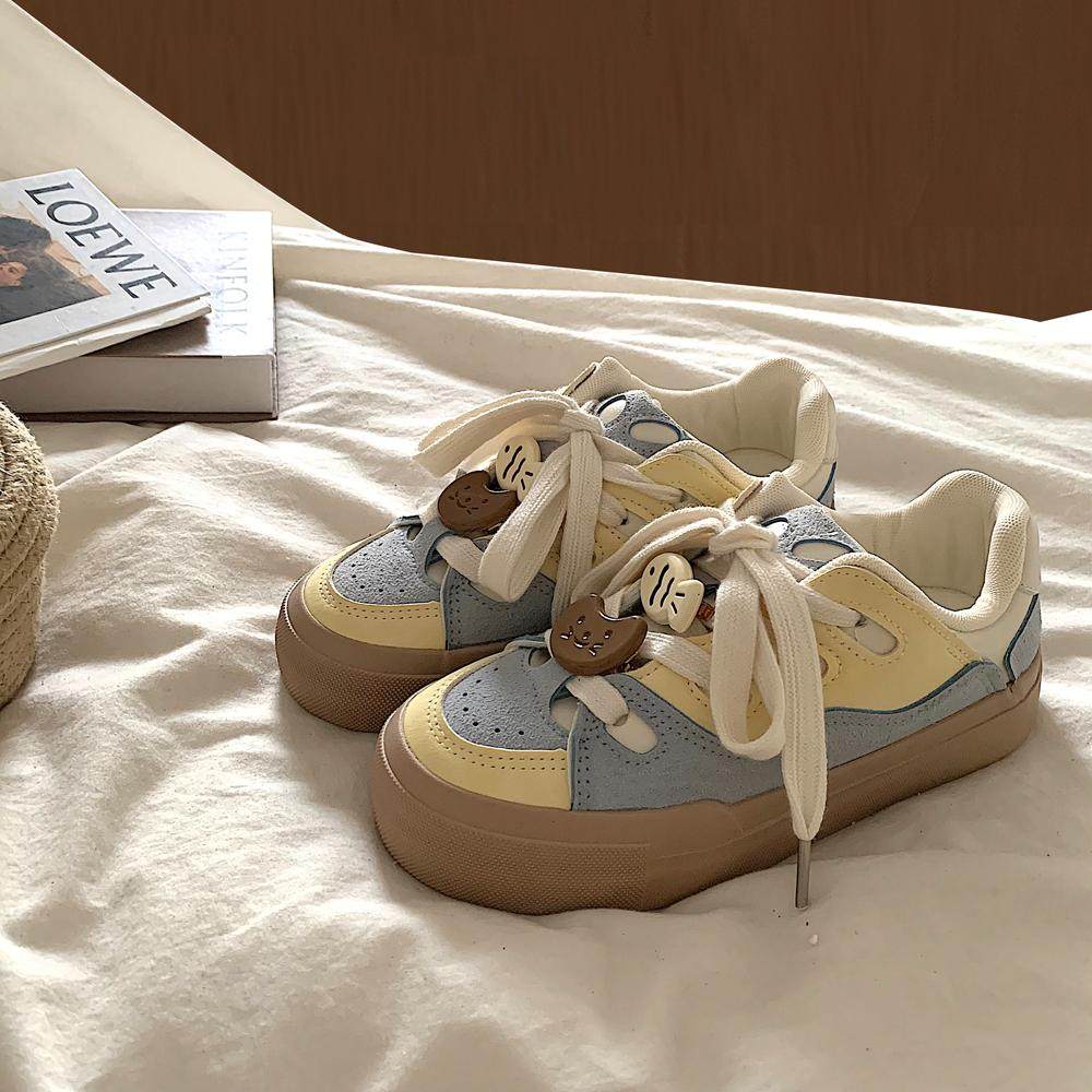 小众原创丑萌复古厚底面包鞋女款春季新款chic百搭运动休闲板鞋潮,女鞋,休闲板鞋,淘宝优惠券,粉丝福利购,淘宝优惠卷