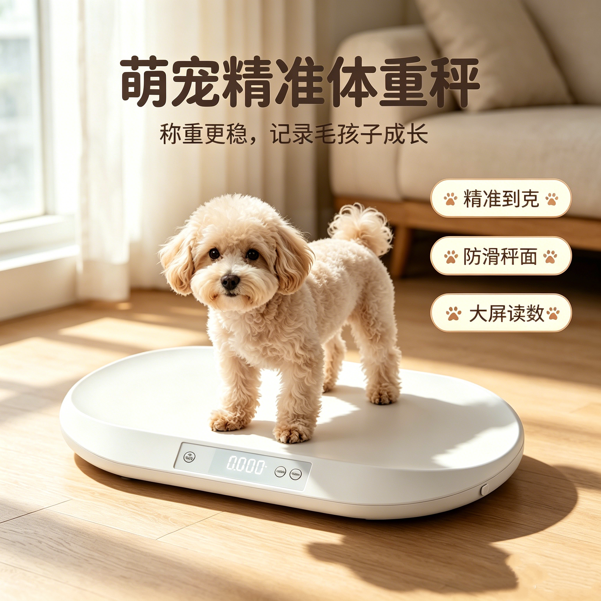 家用宠物精准体重猫狗称重电子秤