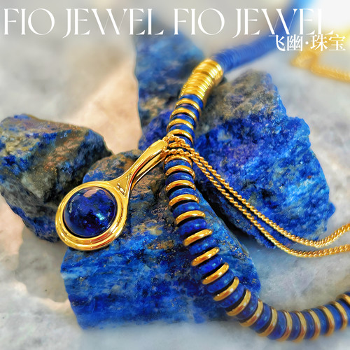 天然石青金石项链不掉色锁骨链女