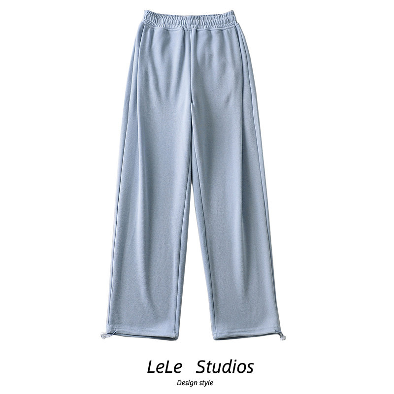 【包邮】美式休闲减龄多色高腰垂感裤脚抽绳束脚宽松拖地卫裤ins,女装/女士精品,休闲裤,淘宝优惠券,粉丝福利购,淘宝优惠卷