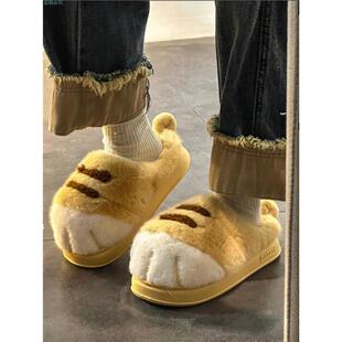 拖鞋家居室内秋冬款毛绒棉拖鞋女款冬季包头拖厚底女士棉鞋可外穿