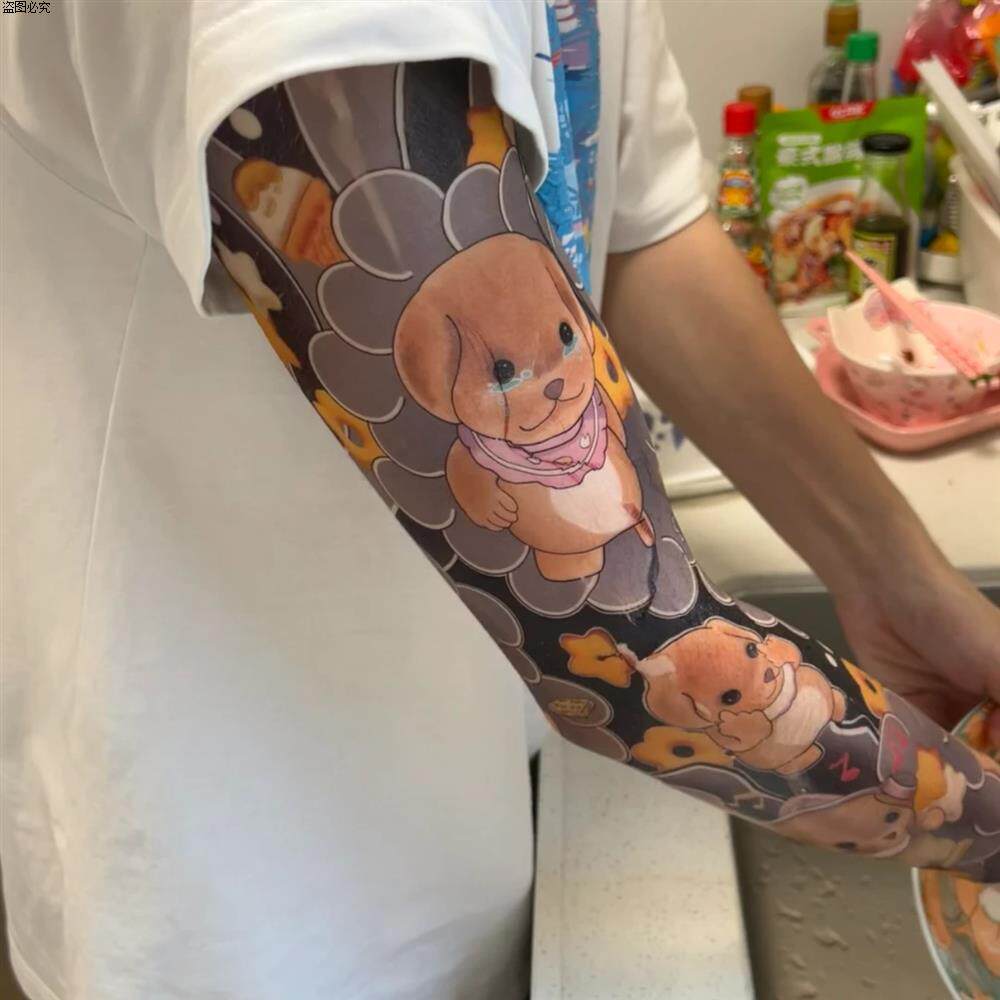 贴纸贝尔持久卡通小狗纹身