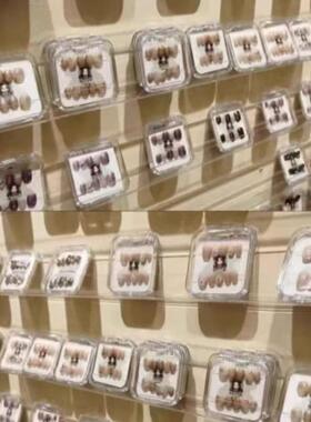 薄款网红美甲穿戴甲沾玻璃亚克力美业铺上墙陈列架