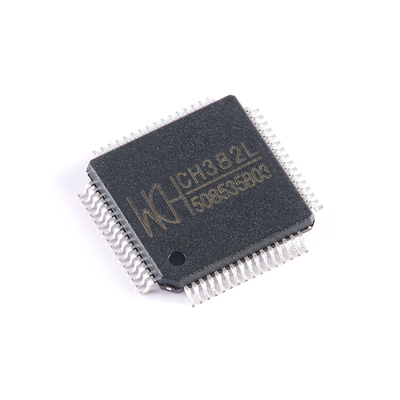 原装正品 CH382L LQFP-64 PCIE总线双串口及打印口芯片