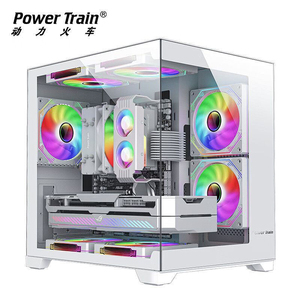 动力火车琉璃S无立柱海景房机箱白色主机箱MATX电脑240水冷台式机