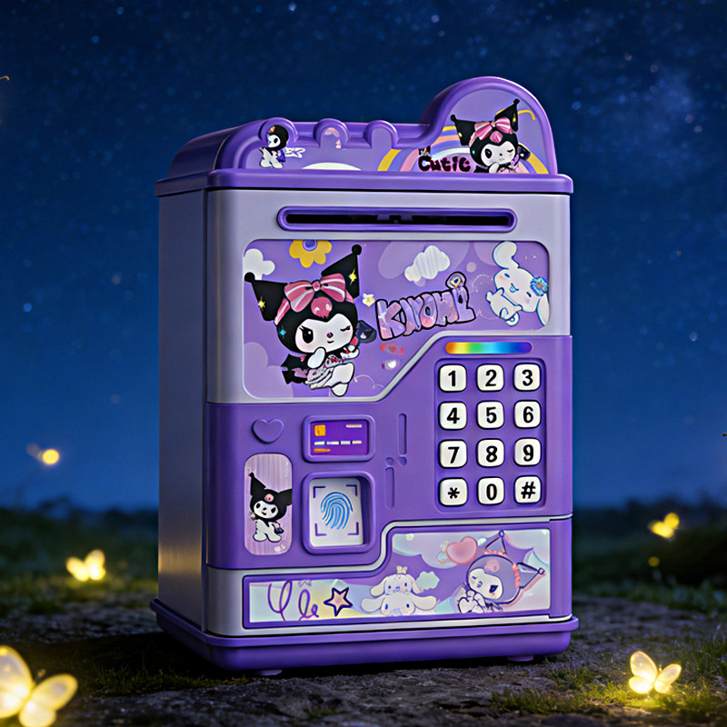 存钱罐儿童新款女孩大容量密码锁储蓄罐男孩零钱实用库洛米保险箱