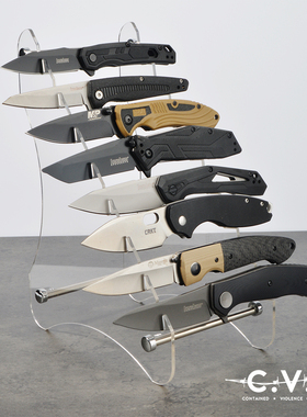 刀架透明亚克力展示刀架收藏折叠/口袋刀楼梯式可拆收纳架展会架