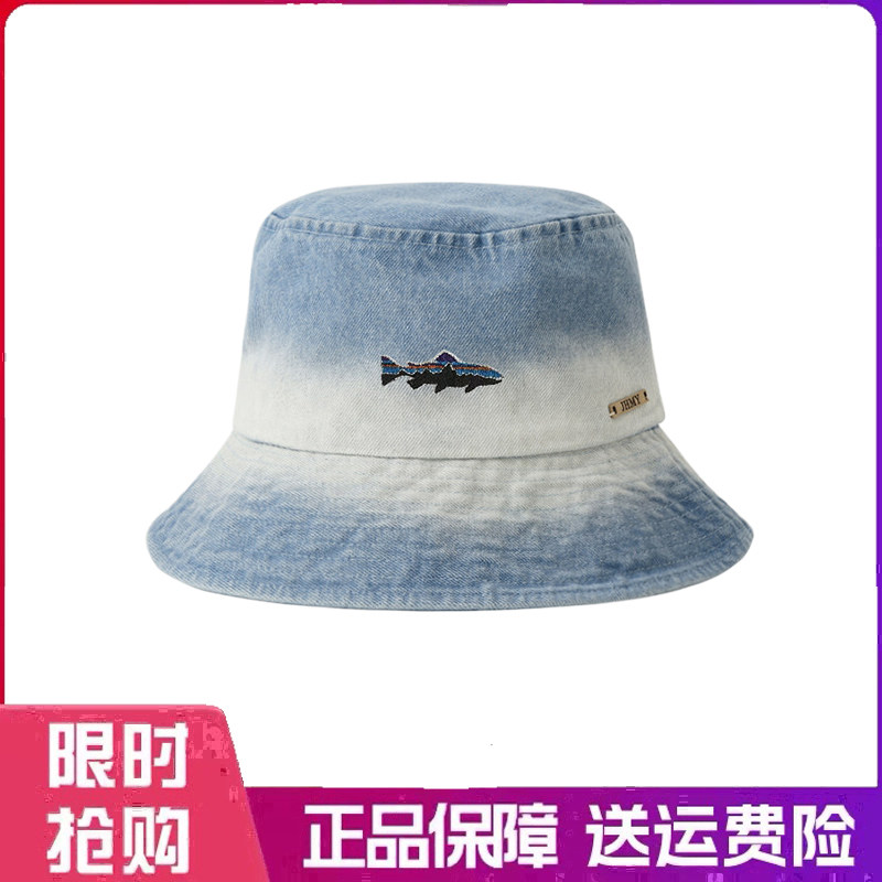 户外帽子牛仔渔夫帽渐变扎染设计防晒遮阳帽子水洗做旧日系盆帽男