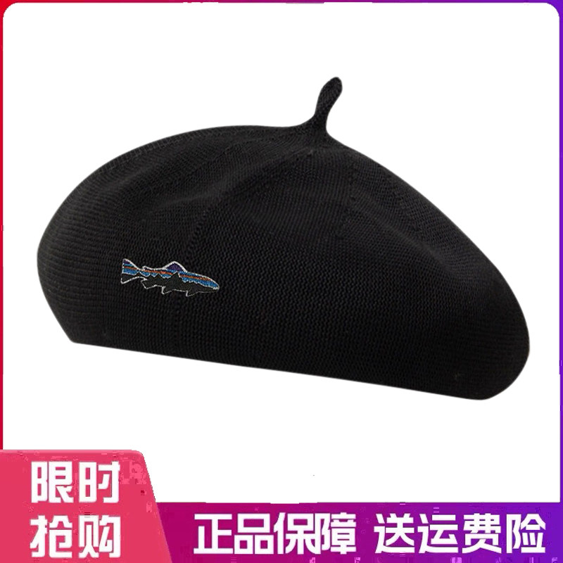 户外帽子纯色贝雷帽女春秋季棉纱透气针织画家帽英伦复古南瓜帽潮