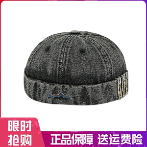户外帽子牛仔布地主帽男女新款水洗做旧个性街头复古瓜皮帽雅痞帽