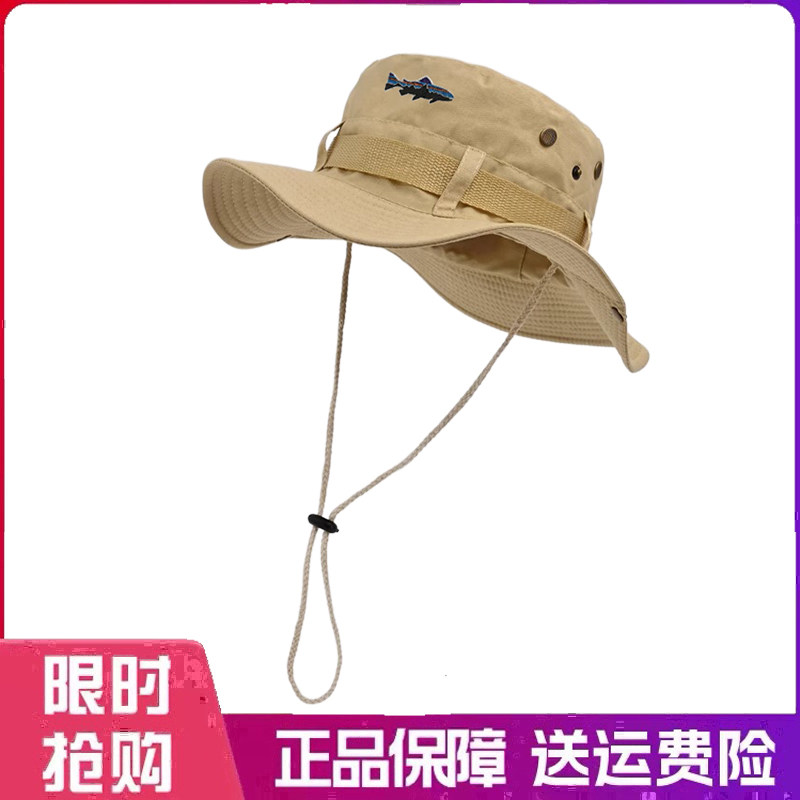 户外帽子日系渔夫帽男女夏季遮阳防晒西部牛仔登山透气钓鱼太阳帽