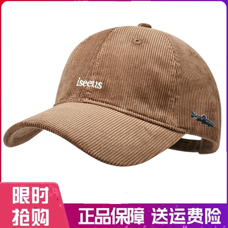 户外帽子2026新款灯芯绒棒球帽子女小字母鸭舌帽男潮情侣款遮阳帽