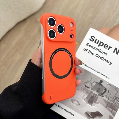 苹果17promax亚克力磨砂无边框