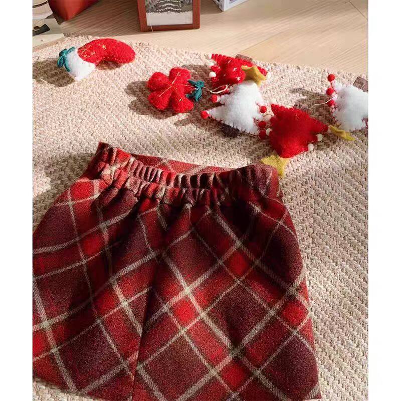 女童圣诞主题新年战衣短裙秋季款加绒加厚红格半身裙儿童公主裙子,童装/婴儿装/亲子装,半身裙,淘宝优惠券,粉丝福利购,淘宝优惠卷