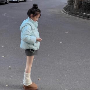 女童裙仿羊绒包臀裙安全裤冬季加厚绒直筒半身裙女宝百搭毛呢短裙