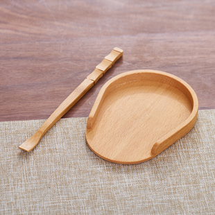 胡桃木茶则茶拨套装茶匙茶铲功夫茶具实木榉木取茶茶荷茶勺电子秤