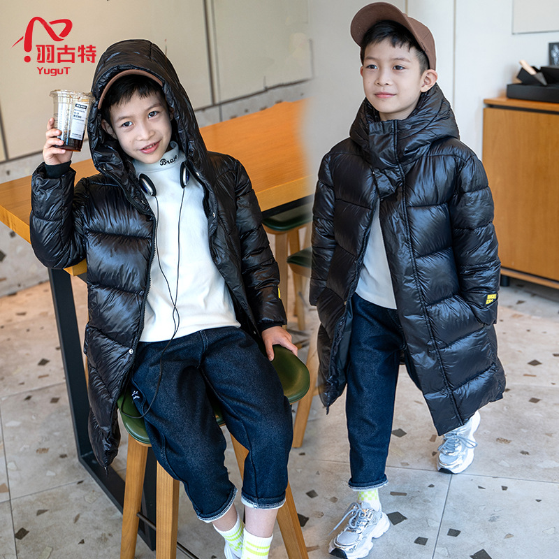2025新款儿童羽绒棉服加长款过膝中大童加厚男童女童保暖冬季外套