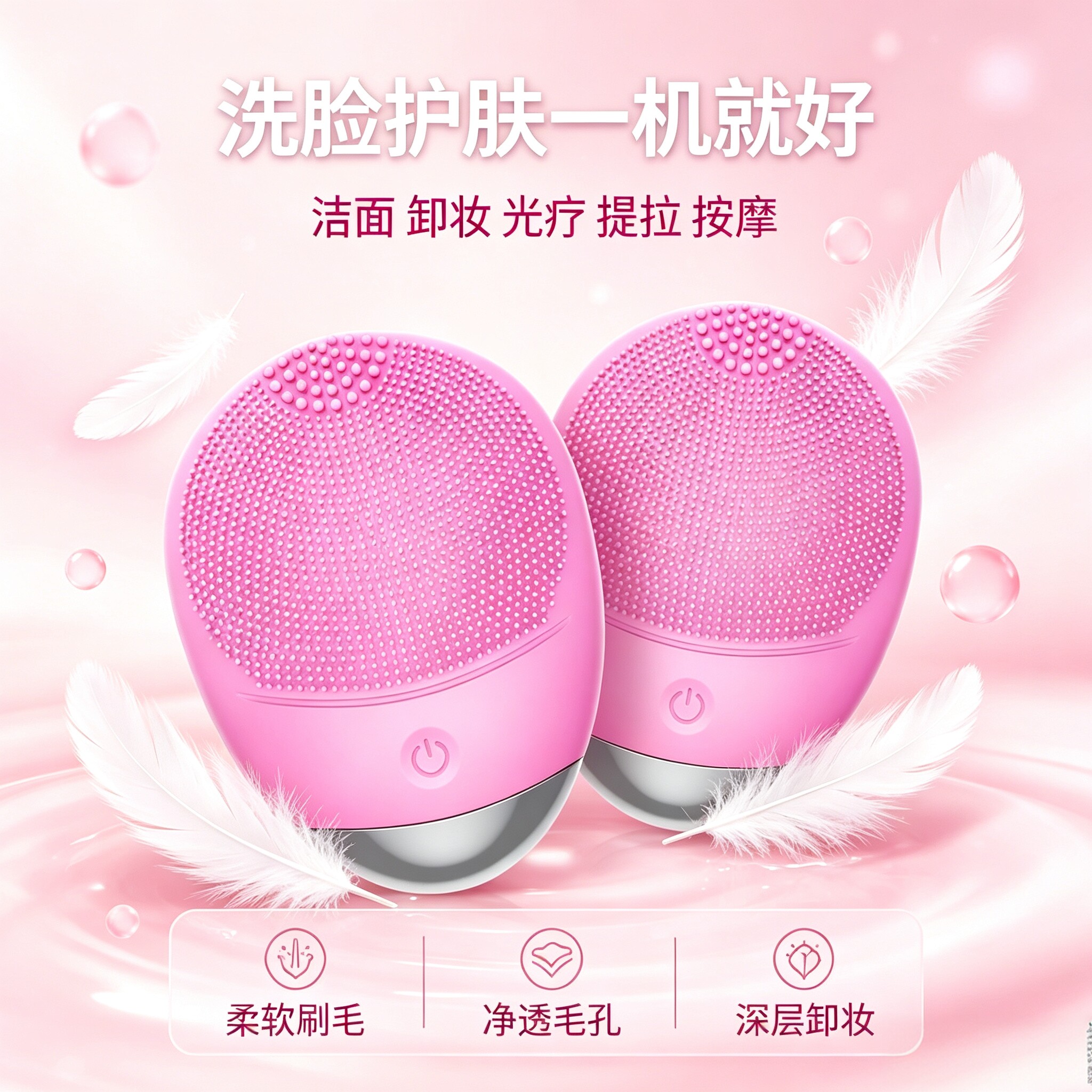 洗脸仪充电款按摩仪毛孔清洁机器图片
