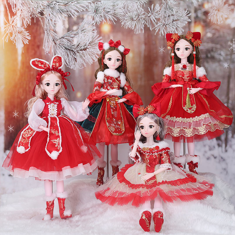 缪莉娃娃60cm2022喜庆春节眨眼娃娃led灯音乐洋娃娃