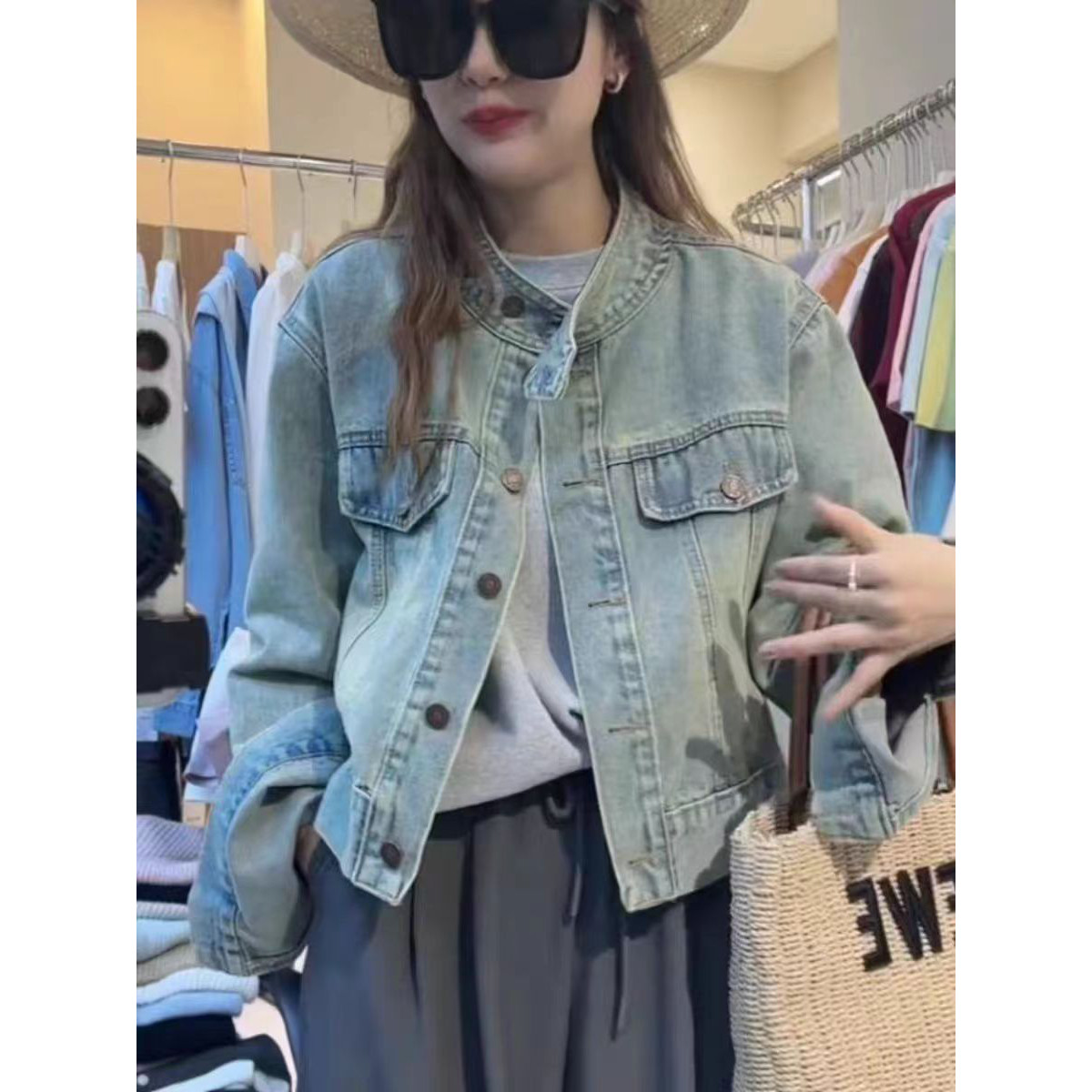 秋冬新款韩版复古小众设计牛仔外套夹克女baggy风穿搭上衣