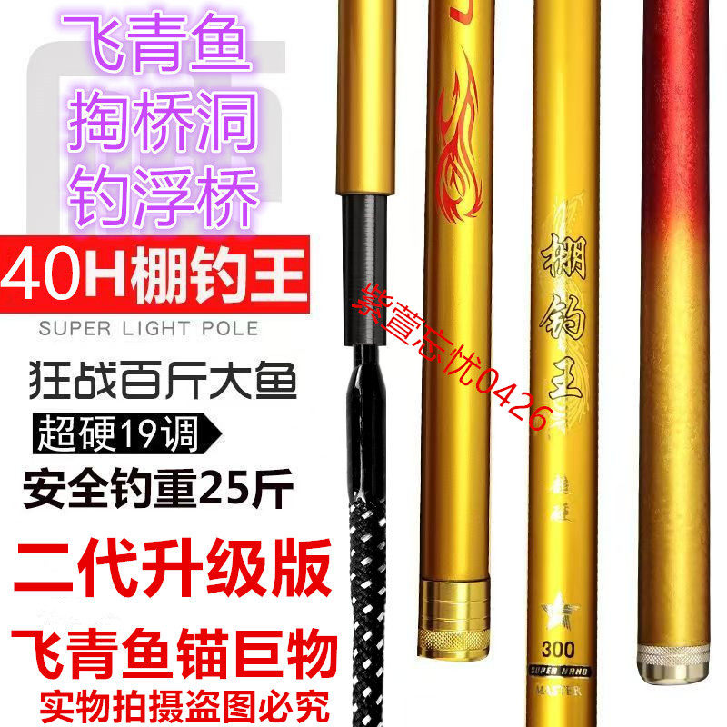 粗竿稍飞青鱼钓浮桥锚鲟鱼抢鱼杆
