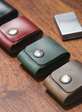 古道煤油打火机皮套纽扣ZIPPO保护套包ZORRO腰带牛皮手工真皮通用