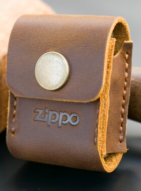 适用zippo打火机钢夹皮套 芝宝真皮头层牛皮火机套背夹手工保护套