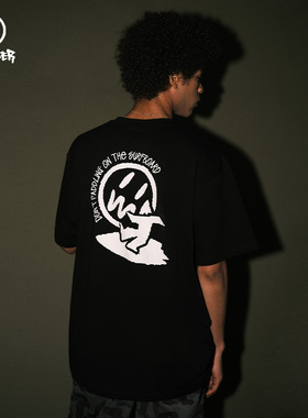 BEASTER小恶魔鬼脸男士短袖t恤男夏季新款白色上衣美式潮牌情侣装