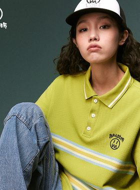 BEASTER小恶魔鬼脸重磅polo衫男夏季新款短袖T恤美式复古情侣上衣