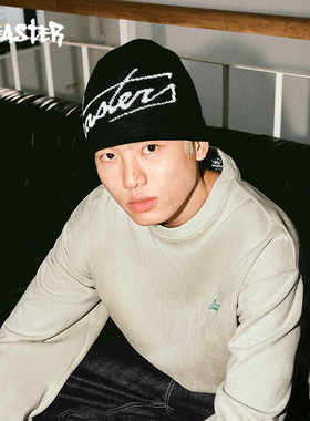 BEASTER复古撞色提花针织帽花式logo时髦美式保暖潮流男女同款