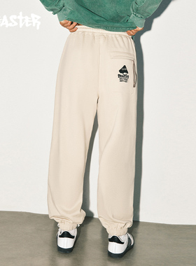 BEASTER蘑菇印花卫裤男23新品潮户外美式休闲运动重磅宽松长裤女