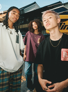 BEASTER恶搞重磅男士短袖t恤女夏季新款纯棉美式上衣潮牌情侣装