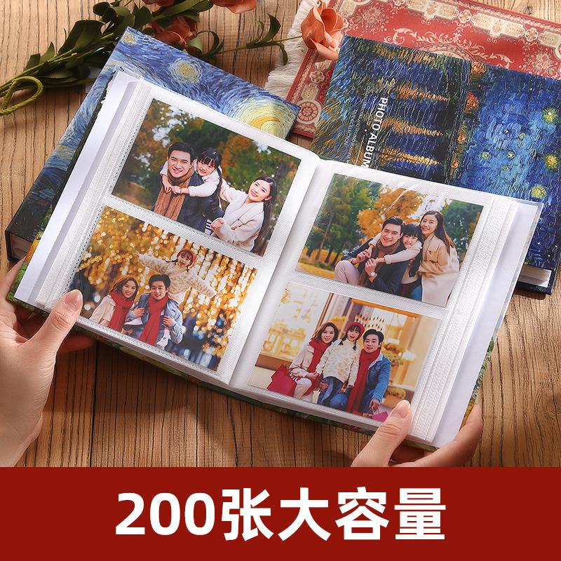老式相册影集5寸6寸7寸过塑可放拍立得相册本纪念册插页式200张