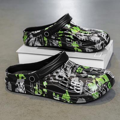 特大码49洞洞鞋男款夏季外穿两用开车包头拖鞋48休闲运动沙滩凉鞋