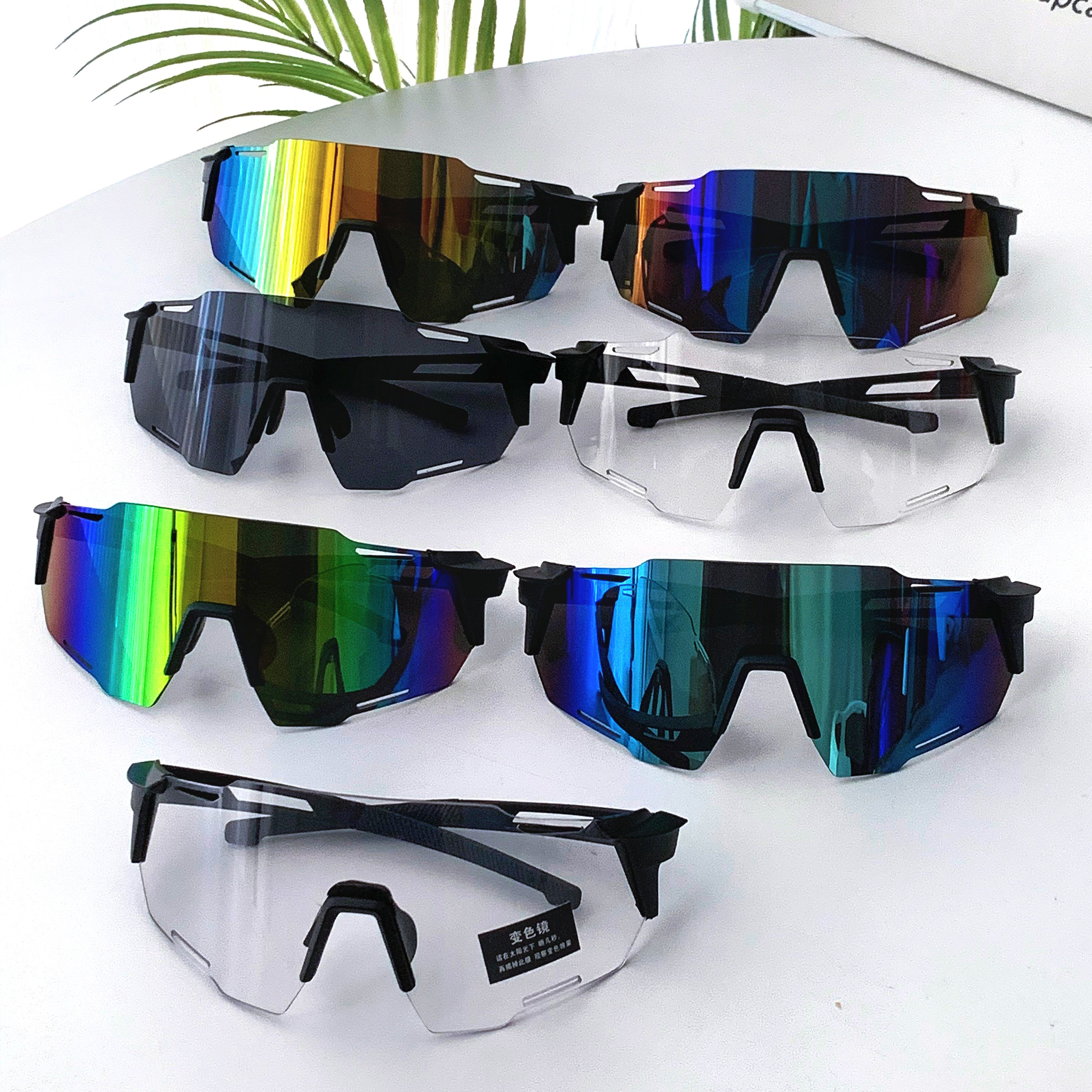 户外运动骑行眼镜护目镜防风镜登山镜变色镜自行山地车偏光太阳镜