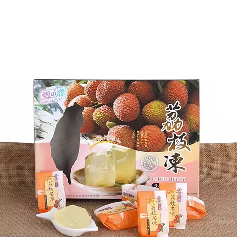 包邮 台湾进口零食 雪之恋荔枝果冻布丁 500g*2盒 果蔬 零食甜点