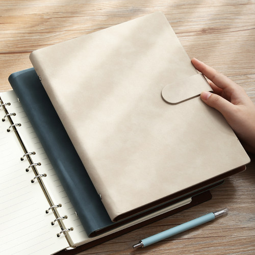 羊巴皮活页笔记本支持定制LOGO