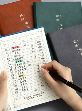 记账本手帐明细账家庭理财笔记本生活日常开支账本存钱本子做生意收支明细现金日记账记事本儿童可爱理财钱包