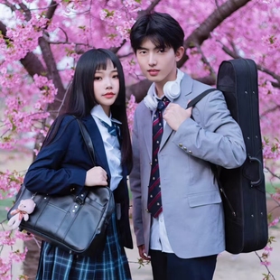 【出租】JK制服情侣DK男生樱花学生日系衬衫写真西装套装租赁